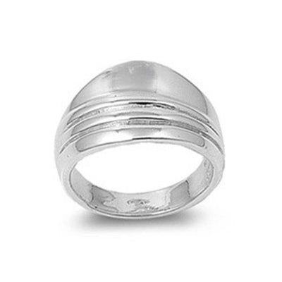 Sterling Silver Spinner Thick Band Ring with Face Height of 14MM