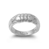 Sterling Silver Fancy Thick Band Ring with Face Height of 8MM