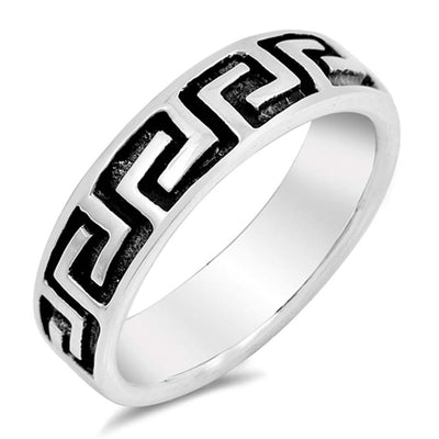 Sterling Silver Spinner Shaped Plain RingsAnd Band Width 6mm
