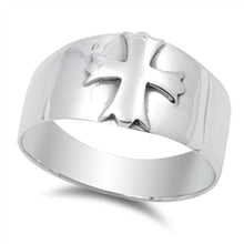 Load image into Gallery viewer, Sterling Silver Cross Shaped Plain RingsAnd Face Height 12mm