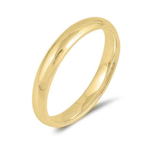 Load image into Gallery viewer, Sterling Silver Yellow Gold Plated High Polish 3mm Wedding Band Ring