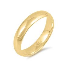 Load image into Gallery viewer, Sterling Silver Yellow Gold Plated 4mm Wedding Band Ring