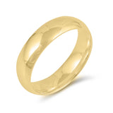 Sterling Silver Yellow Gold Plated High Polish 5mm Wedding Band Ring
