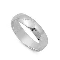 Sterling Silver 6mm Wedding Band Ring