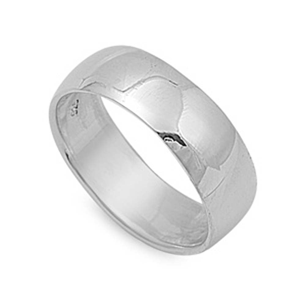 Sterling Silver 8mm Wedding Band Ring