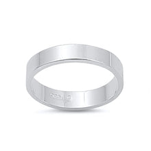 Load image into Gallery viewer, Sterling Silver Flat Cigar Band Ring-4mm