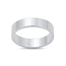 Load image into Gallery viewer, Sterling Silver Flat Cigar Band Ring-5mm