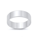 Sterling Silver Flat Cigar Band Ring-6mm