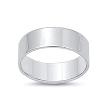 Load image into Gallery viewer, Sterling Silver Flat Cigar Band Ring-7mm
