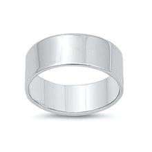 Load image into Gallery viewer, Sterling Silver Flat Cigar Band Ring-8mm