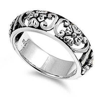 Sterling Silver Spinner Shaped Plain RingsAnd Band Width 7mmAnd Weight 6.2grams