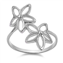 Load image into Gallery viewer, Sterling Silver Plumeria Shaped Plain RingsAnd Face Height 25mm