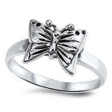 Load image into Gallery viewer, Sterling Silver Butterfly Shaped Plain RingsAnd Face Height 11mmAnd Band Width 3mm
