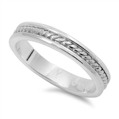 Sterling Silver Spinner Shaped Plain RingsAnd Band Width 5mmAnd Weight 6.2grams