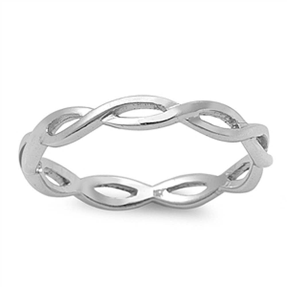 Sterling Silver Infinity Shaped Plain RingsAnd Band Width 3mm