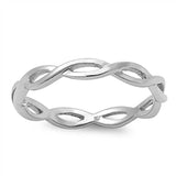 Sterling Silver Infinity Shaped Plain RingsAnd Band Width 3mm