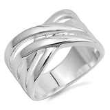 Sterling Silver Infinity Shaped Plain RingsAnd Face Height 12mm