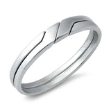 Sterling Silver Thin Infinity Shaped Plain RingsAnd Band Width 3mm