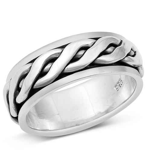 Sterling Silver High Polish Spinner Ring