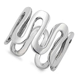Sterling Silver Waves Shaped Plain RingsAnd Band Width 15mmAnd Weight 8.3grams