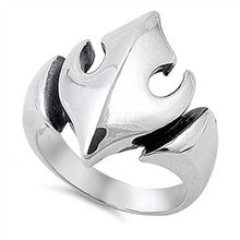 Load image into Gallery viewer, Sterling Silver Anchor Shaped Plain RingsAnd Face Height 25mmAnd Band Width 4mmAnd Weight 13grams