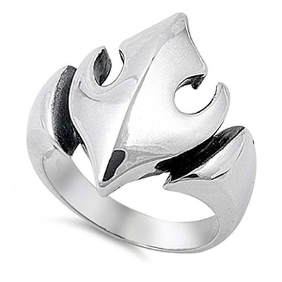 Sterling Silver Anchor Shaped Plain RingsAnd Face Height 25mmAnd Band Width 4mmAnd Weight 13grams