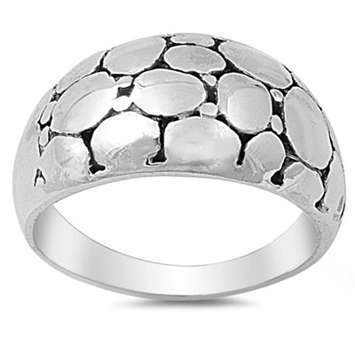 Sterling Silver Bali Shaped Plain RingsAnd Face Height 11mmAnd Weight 5.5grams