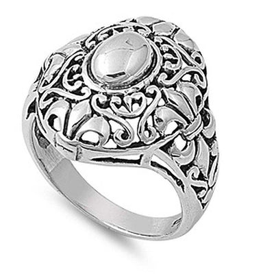 Sterling Silver Celtic Design Plain Rings And Face Height 22mm