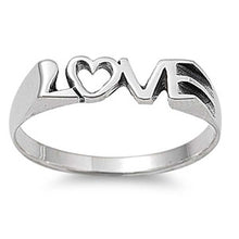 Load image into Gallery viewer, Sterling Silver Love Shaped Plain RingsAnd Face Height 5mm