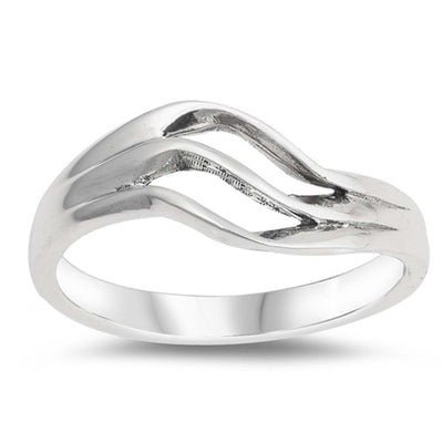 Sterling Silver Hands Shaped Plain RingsAnd Face Height 7mmAnd Band Width 3mm