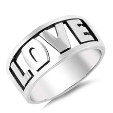 Load image into Gallery viewer, Sterling Silver Love Shaped Plain RingsAnd Face Height 10mmAnd Band Width 6mm