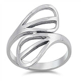 Sterling Silver Elegant Fancy Design Ring with Face Height of 26MM