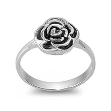 Load image into Gallery viewer, Sterling Silver Trendy Rose Design with Face Height of 12MM