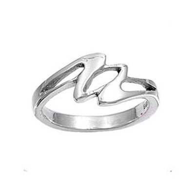 Sterling Silver Fancy Infinity Ring with Face Height of 9MM