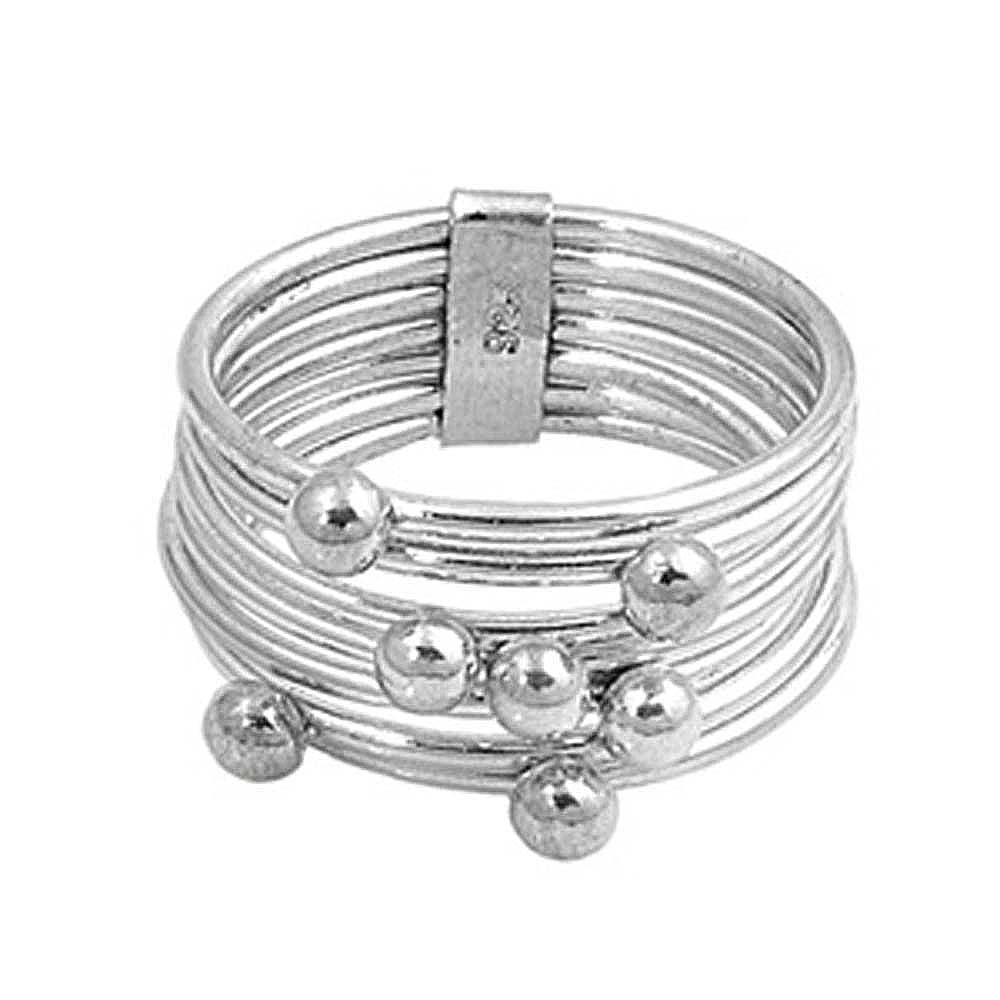 Sterling Silver Spring Shaped Plain RingsAnd Band Width 11mm
