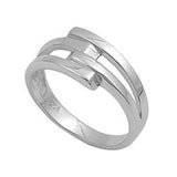 Sterling Silver Stylish Fancy Band Ring with Face Height of 8MM