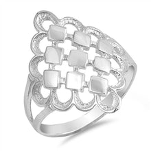 Load image into Gallery viewer, Sterling Silver Elegant Bali Design Ring with Face Height of 23MM