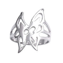 Load image into Gallery viewer, Sterling Silver Trendy Butterfly Design Ring with Face Height of 23MM