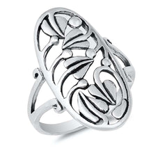 Load image into Gallery viewer, Sterling Silver Elegant Open Cut Artistic Design Ring with Face Height of 28MM