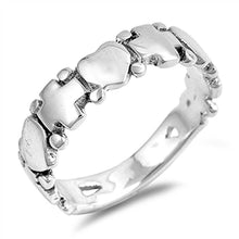 Load image into Gallery viewer, Sterling Silver Vintage Heart and Cross Band Ring with Face Height of 6MM