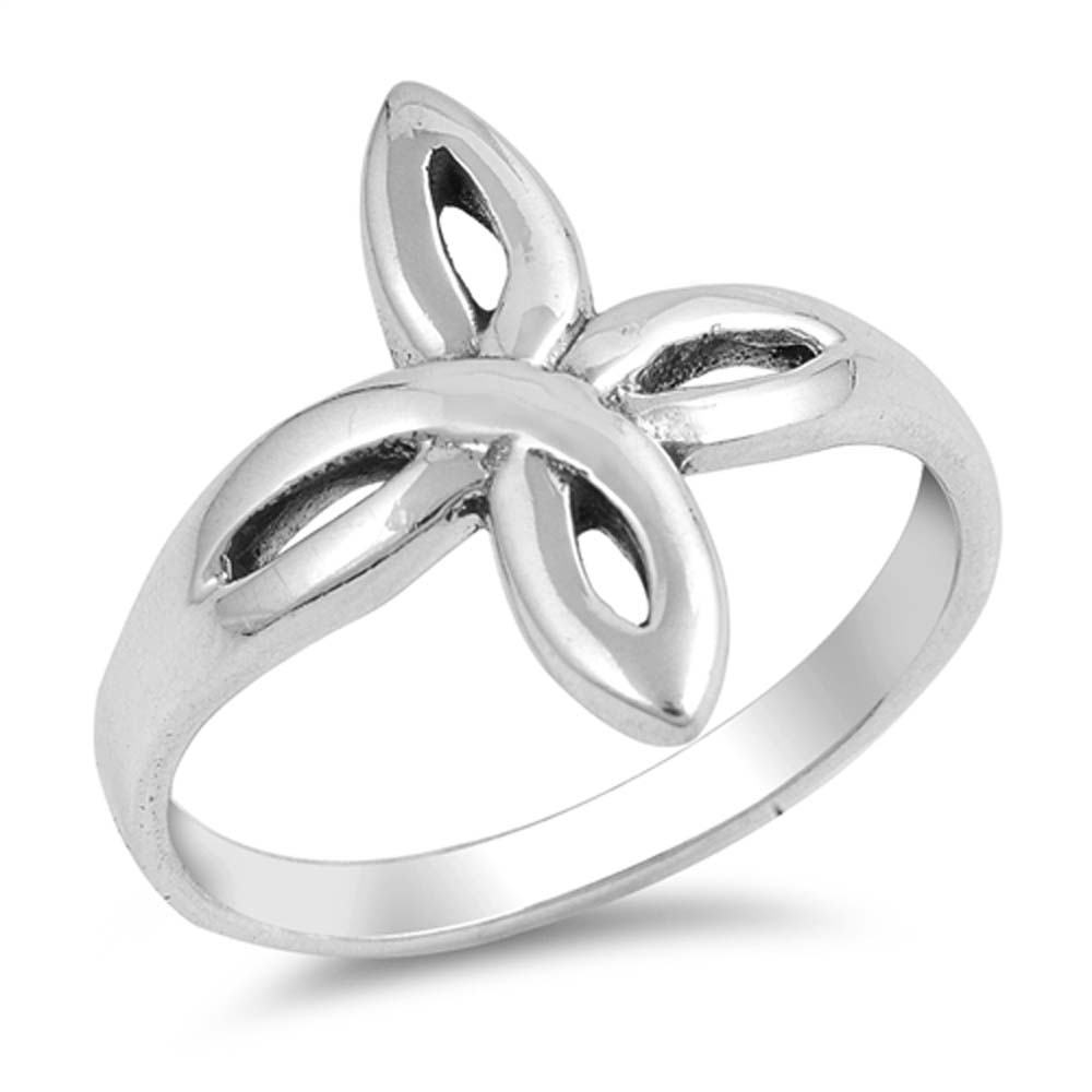 Sterling Silver Trendy Elegant Design Ring with Face Height of 20MM