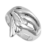 Sterling Silver Wings Shaped Plain RingsAnd Face Height 20mm