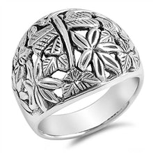 Load image into Gallery viewer, Sterling Silver Dragonfly Shaped Plain RingsAnd Face Height 16mmAnd Band Width 5mm