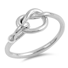 Load image into Gallery viewer, Sterling Silver Modish Love Knot Design Ring with Face Height of 8MM