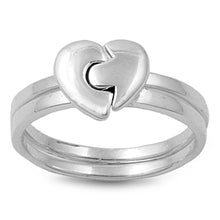 Load image into Gallery viewer, Sterling Silver Friendship Shaped Plain RingsAnd Face Width 9mmAnd Band Width 4mm