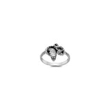 Sterling Silver Stylish Snake Design and Twisted Band Ring with Face Width of 13MM