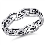 Sterling Silver Stylish Infinity Celtic Knot Ring with Face Width of 5MM