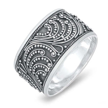 Load image into Gallery viewer, Sterling Silver Vintage Handmade Balinese Design Ring with Face Height of 12MM