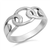 Sterling Silver Eternity Modern Ring with Face Height of 9MM