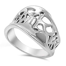 Load image into Gallery viewer, Sterling Silver Braid Shaped Plain RingsAnd Face Height 14mmAnd Band Width 4mm